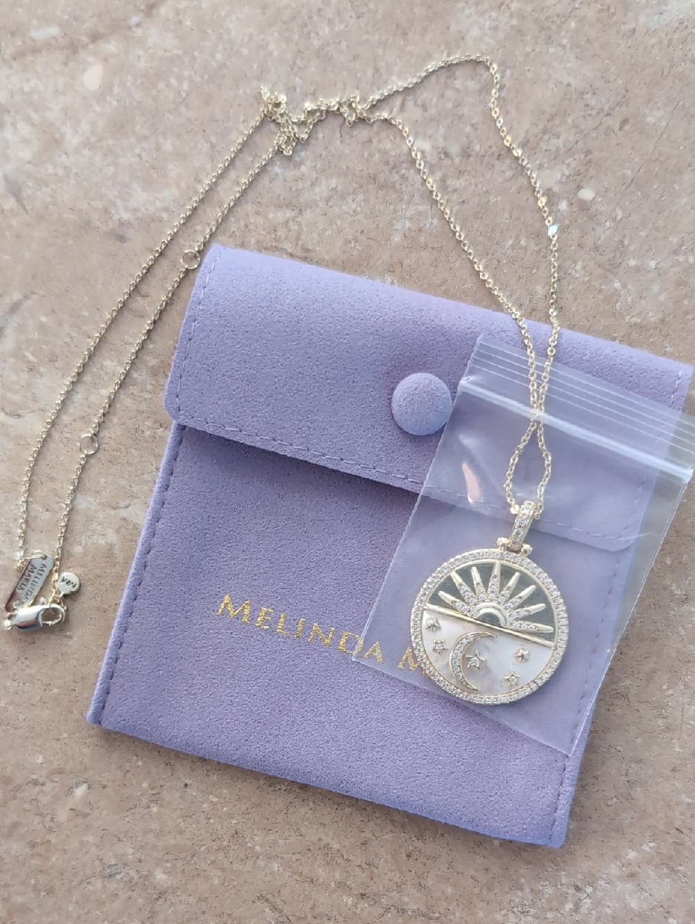 Melinda Maria Gold "New Beginnings" Medallion Necklace